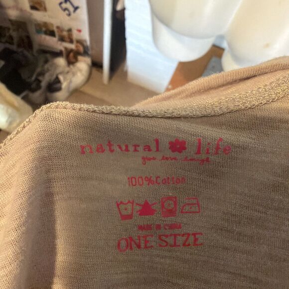 Boho Earthy Natural Life Oversized Cotton Appliqué Tee Bay Sunshine OS - Picture 5 of 5